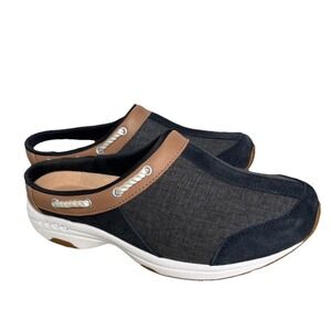 Women's Easy Spirit Shoes Traveltime Size 9.5 W Nautical Grey Black New No Box